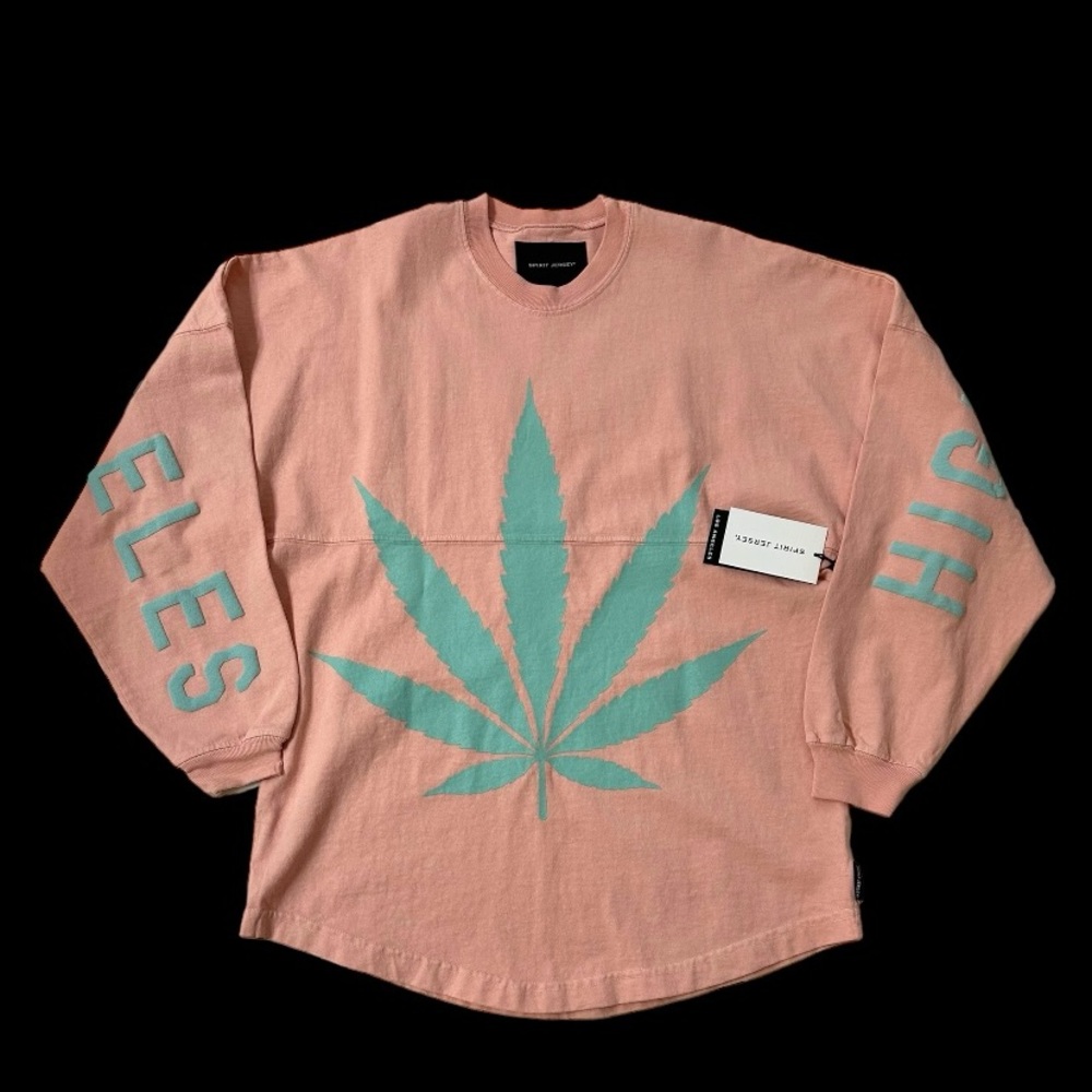 NWT SPIRIT JERSEY T-shirt High from Los Angeles Smoke High Times So Good Happy